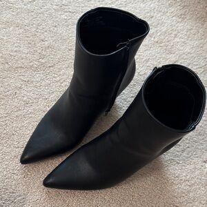 Worthington Sleek Black Ankle Booties